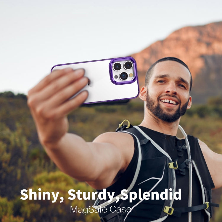 For iPhone 15 Pro Max Ice Color Clear PC Hybrid TPU Phone Case(Pink) by buy2fix