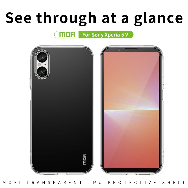 For Sony Xperia 5 V MOFI Ming Series Ultra-thin TPU Phone Case(Transparent) - Sony Cases by MOFI | Online Shopping UK | buy2fix