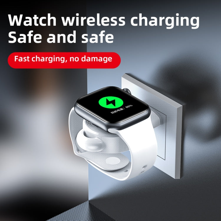 For Apple Watch Aluminum USB Watch Wireless Charger(White) - Charger / Holder by buy2fix | Online Shopping UK | buy2fix