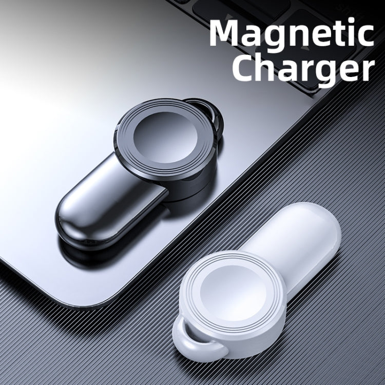 For Apple Watch Aluminum USB Watch Wireless Charger(White) - Charger / Holder by buy2fix | Online Shopping UK | buy2fix