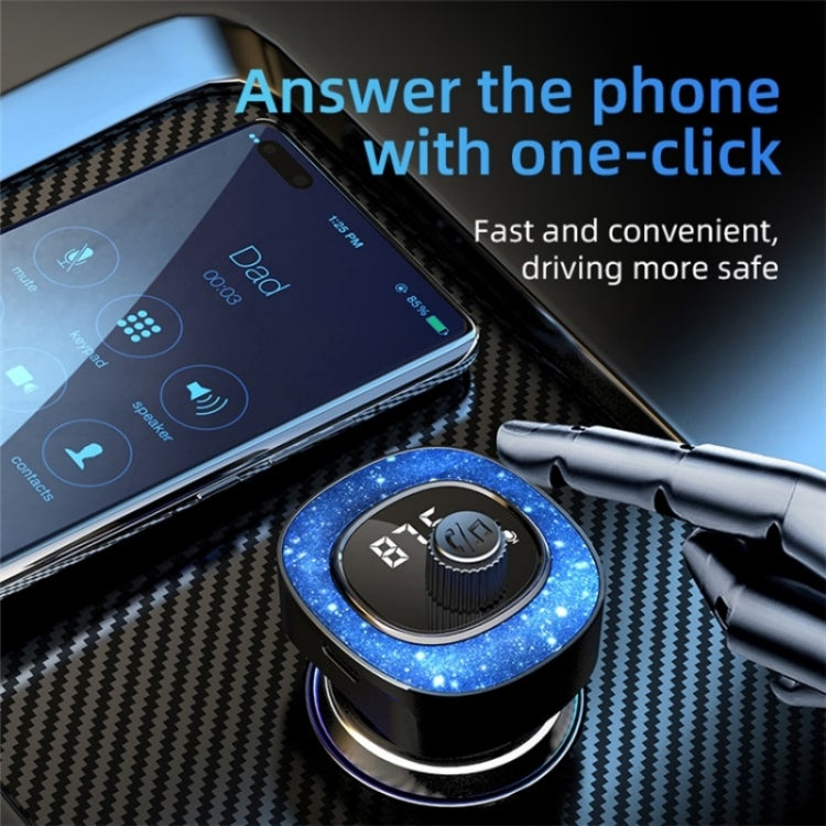 C41 Star Light Car Charger ABS Adapter FM Transmitter Bluetooth Hands-free Call MP3 Music Player - Bluetooth Car Kits by buy2fix | Online Shopping UK | buy2fix