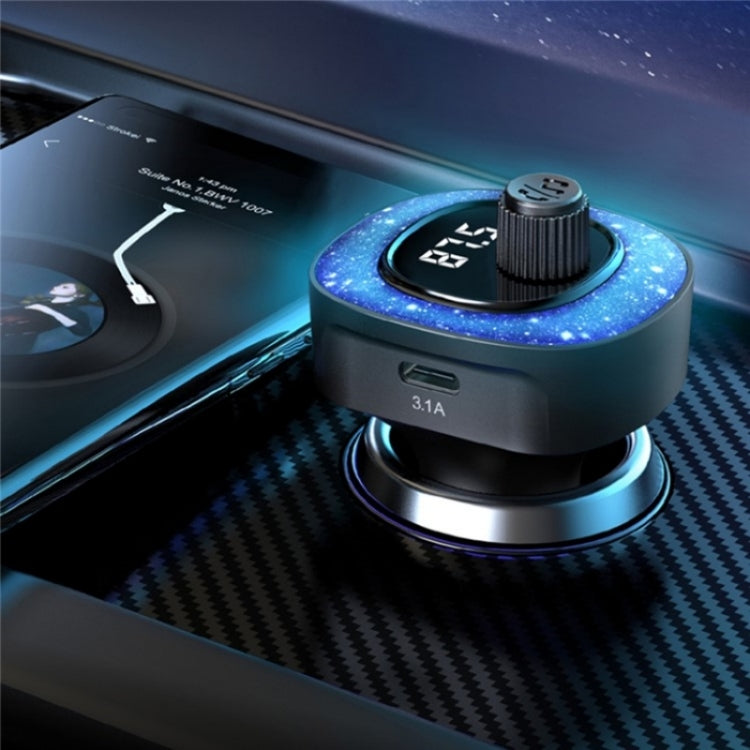 C41 Star Light Car Charger ABS Adapter FM Transmitter Bluetooth Hands-free Call MP3 Music Player - Bluetooth Car Kits by buy2fix | Online Shopping UK | buy2fix