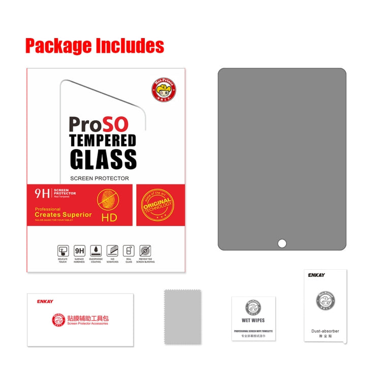 For iPad 10.2 2021 / 2020 / 2019 ENKAY Hat-Prince 0.33mm 28 Degrees Anti-peeping Privacy Tempered Glass Film by ENKAY