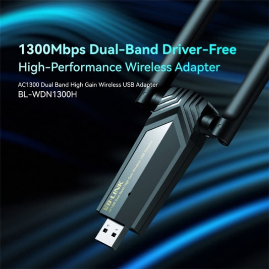 LB-LINK WDN1300H Dual Band 1300M USB Wireless Network Card Dual Antenna WiFi Receiver by LB-LINK