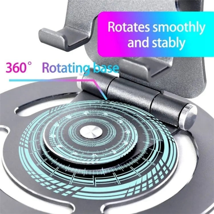 G60 Portable Folding 360-Degree Rotating Desktop Phone Tablet Holder(Grey) - Stand by buy2fix | Online Shopping UK | buy2fix