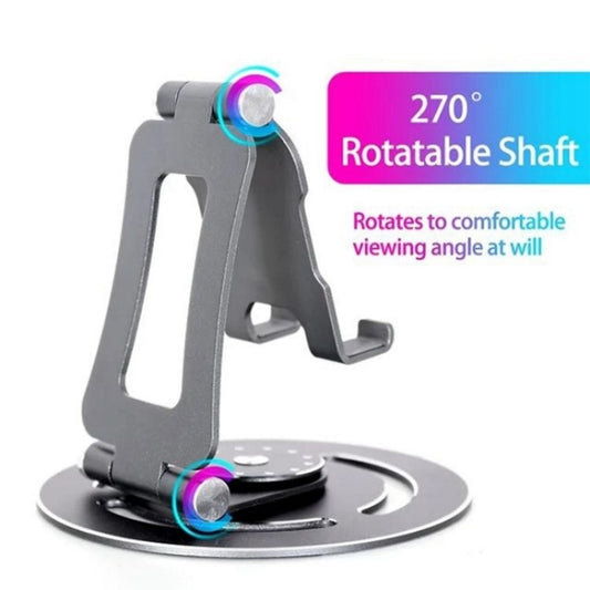 G62 Portable Folding 360-Degree Rotating Desktop Phone Holder(Silver) by buy2fix