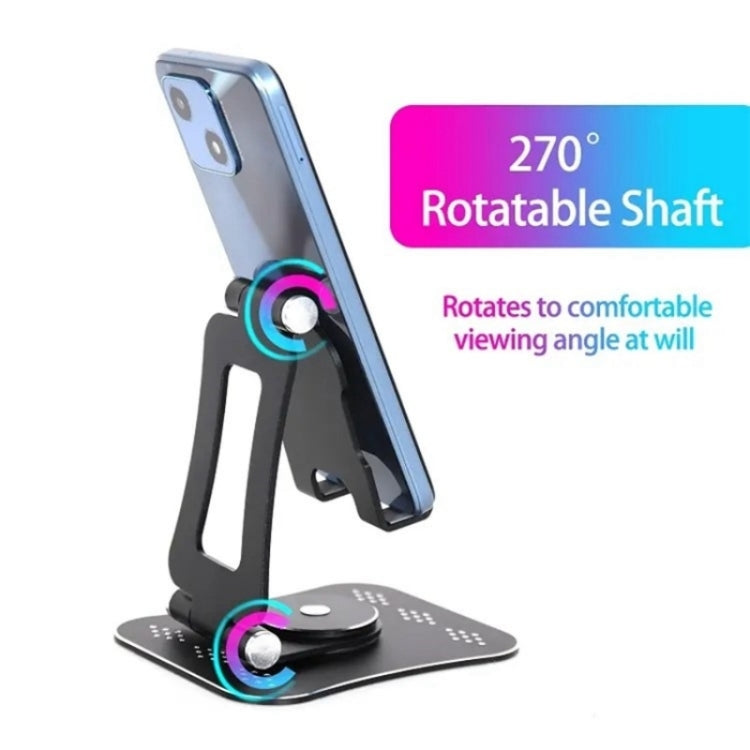 G61 Portable Folding 360-Degree Rotating Desktop Phone Holder(Black) - Stand by buy2fix | Online Shopping UK | buy2fix
