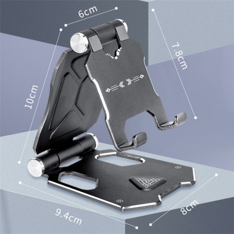 G55 Adjustable Bracket Large Size Folding Desktop Mobile Phone Holder(Titanium Grey) - Stand by buy2fix | Online Shopping UK | buy2fix