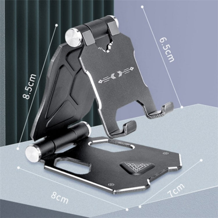 G52 Adjustable Bracket Small Size Folding Desktop Mobile Phone Holder(Titanium Grey) - Stand by buy2fix | Online Shopping UK | buy2fix