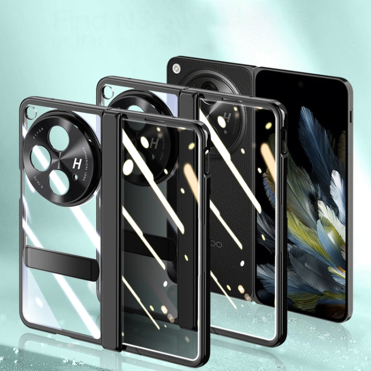 For OPPO Find N3 Electroplated Case-film Integral Hinge Shockproof Phone Case(Black) - OPPO Cases by buy2fix | Online Shopping UK | buy2fix