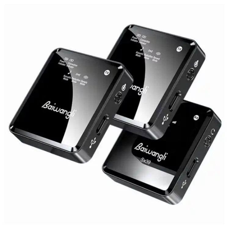 SX39 For iPhone Lavalier Wireless Noise Reduction Microphone with Dual Transmitter + Receiver - Microphone by buy2fix | Online Shopping UK | buy2fix