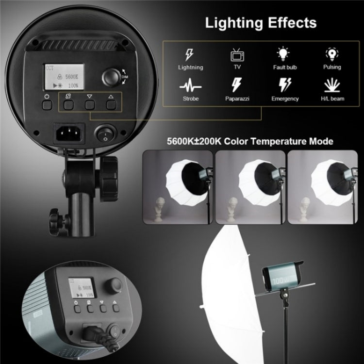 VLOGLITE P100 Professional Photography Video Fill Light 100W High Powerful Bright COB LED Light, Plug:US Plug - by VLOGLITE | Online Shopping UK | buy2fix