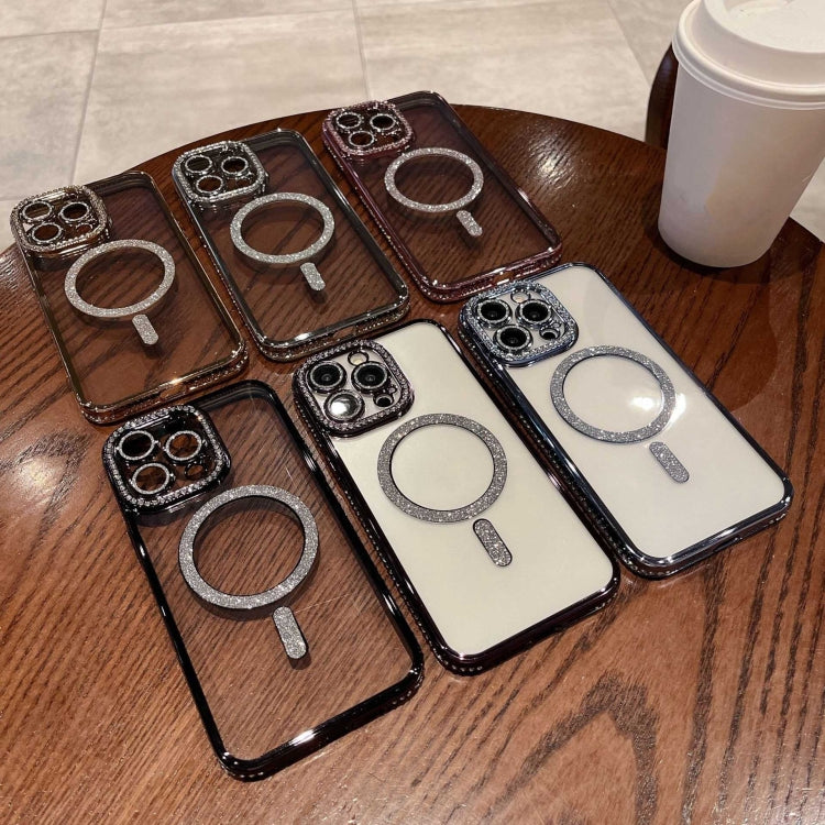For iPhone 14 Diamond Plated MagSafe TPU Phone Case(Black) - iPhone 14 Cases by buy2fix | Online Shopping UK | buy2fix