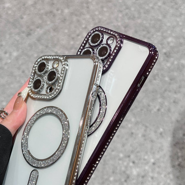 For iPhone 14 Diamond Plated MagSafe TPU Phone Case(Black) - iPhone 14 Cases by buy2fix | Online Shopping UK | buy2fix
