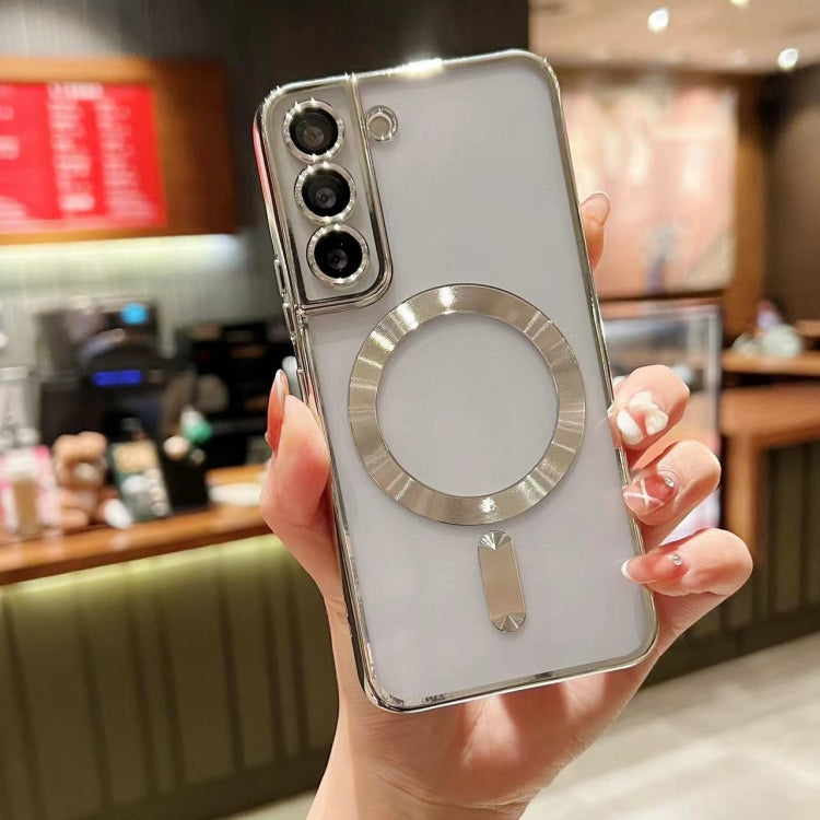 For Samsung Galaxy S22 5G MagSafe Electroplating TPU Phone Case(Silver) - Galaxy S22 5G Cases by buy2fix | Online Shopping UK | buy2fix