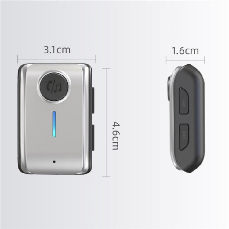 With Type-C Input TF Card Slot Hands-Free AUX Car Bluetooth Receiver - Bluetooth Car Kits by buy2fix | Online Shopping UK | buy2fix