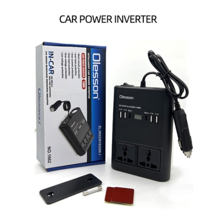 Car 150W Power Socket Cigarette Lighter Car Charger 4USB+2Type-C Car Power Inverter - Car Charger by buy2fix | Online Shopping UK | buy2fix