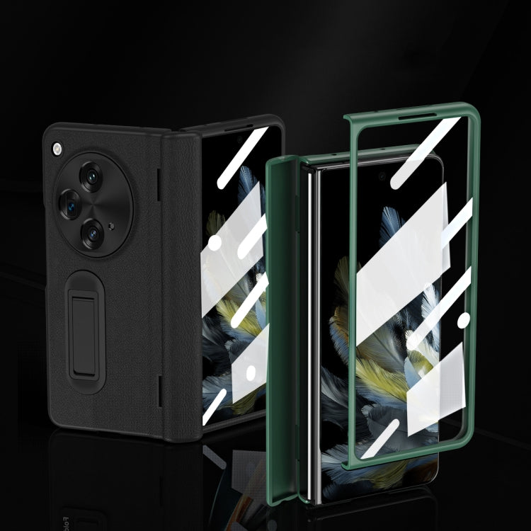 For OPPO Find N3 Integrated Folding Hinge Leather Phone Case, No Pen(Black) - OPPO Cases by buy2fix | Online Shopping UK | buy2fix