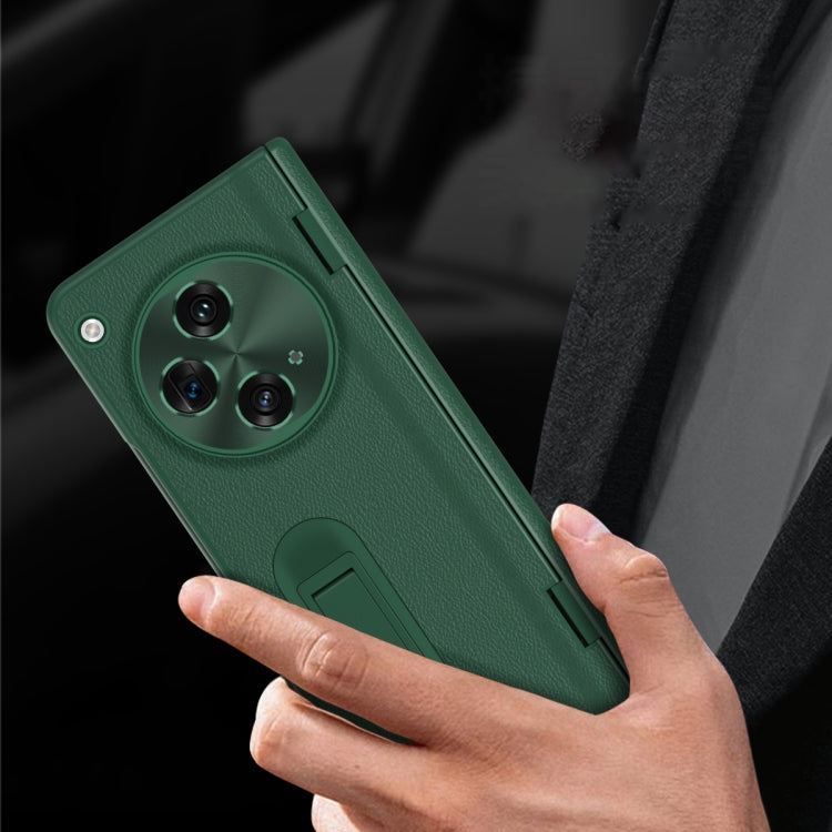 For OPPO Find N3 Integrated Folding Hinge Leather Phone Case, No Pen(Black) - OPPO Cases by buy2fix | Online Shopping UK | buy2fix