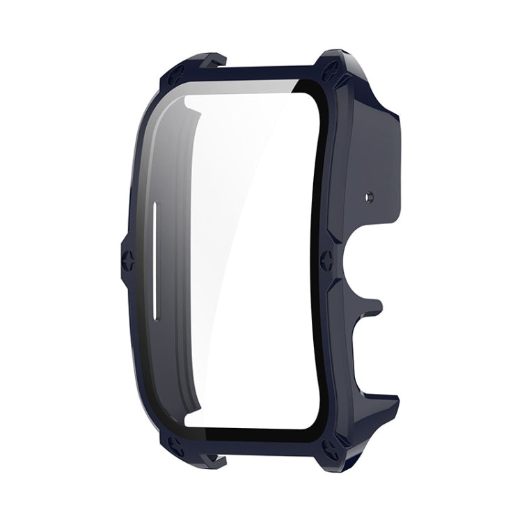 For OPPO Watch 4 Pro ENKAY Hat-Prince Full Coverage PC + Tempered Glass Film Integrated Watch Case(Dark Blue) - Watch Case by ENKAY | Online Shopping UK | buy2fix