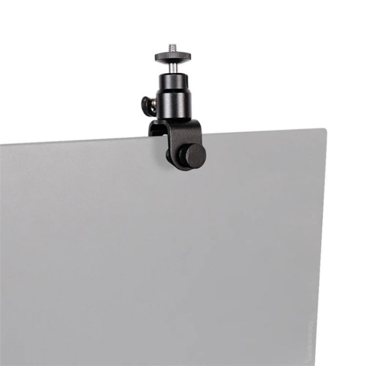 C038 For Live Broadcast Conference 1/4 Screw Aluminum Alloy Laptop Monitor Clip Fill Light Holder - Stand by buy2fix | Online Shopping UK | buy2fix