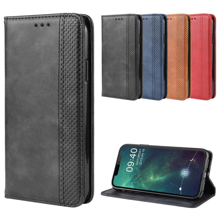 For iPhone 11 Magnetic Buckle Retro Crazy Horse Texture Horizontal Flip Leather Case , with Holder & Card Slots & Photo Frame(Black) by buy2fix