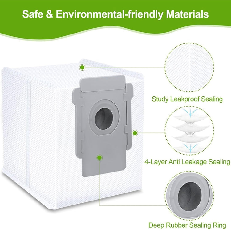 JUNSUNMAY 5pcs For iRobot Roomba i & s & j Series i8 / i8+ / s9 / s9+ Vacuum Bags Automatic Disposal Dust Bags - For iRobot Accessories by JUNSUNMAY | Online Shopping UK | buy2fix