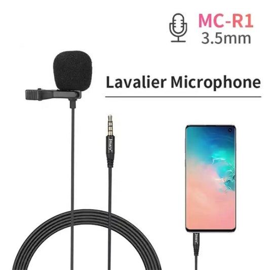 JMARY MC-R1 Phone Laptop Recording Interview Lavalier Mic 3.5mm Mini Microphone by buy2fix