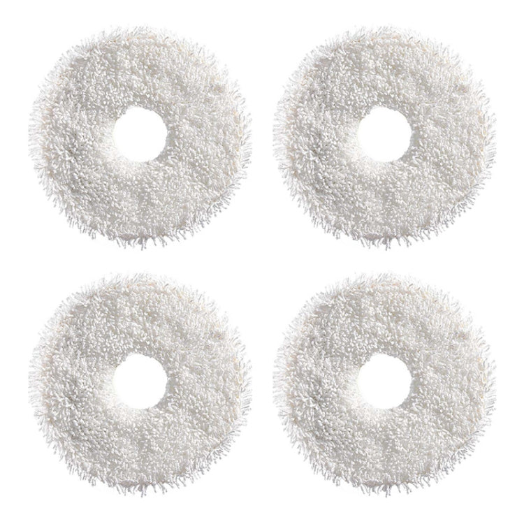 JUNSUNMAY 4pcs Washable Mop Pads Replacement for ECOVACS DEEBOT X1 Turbo / X2 Omni / T20 Pro(White) - For ECOVACS Accessories by JUNSUNMAY | Online Shopping UK | buy2fix