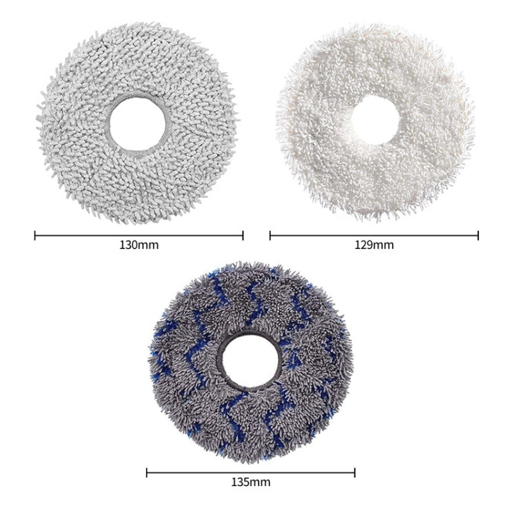 JUNSUNMAY 4pcs Washable Mop Pads Replacement for ECOVACS DEEBOT X1 Turbo / X2 Omni / T20 Pro(White) - For ECOVACS Accessories by JUNSUNMAY | Online Shopping UK | buy2fix