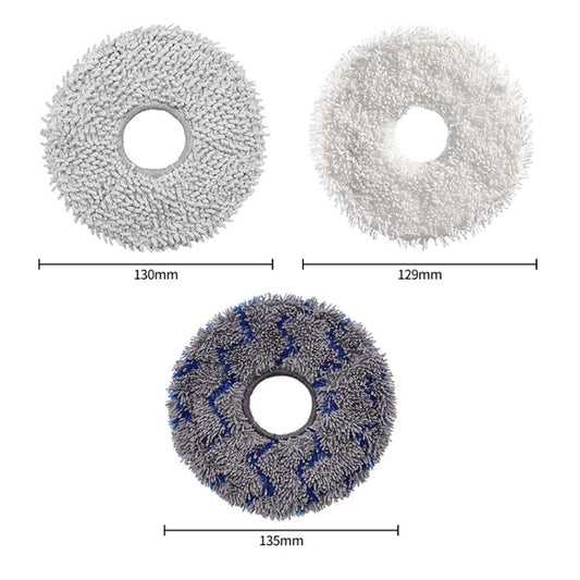 JUNSUNMAY 4pcs Washable Mop Pads Replacement for ECOVACS DEEBOT X1 Turbo / X2 Omni / T20 Pro(Grey+Blue Grey) by JUNSUNMAY