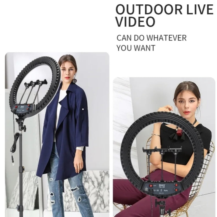 JMARY FM-18R LED Beauty Ring Light 18-inch Photography Live Streaming Fill Light(US Plug) by Jmary