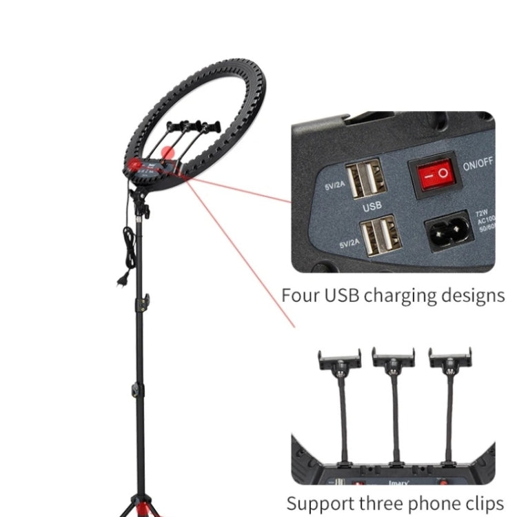 JMARY FM-21R With Remote Control Phone Clip 21-inch Dimmable LED Ring Light(US Plug) by Jmary