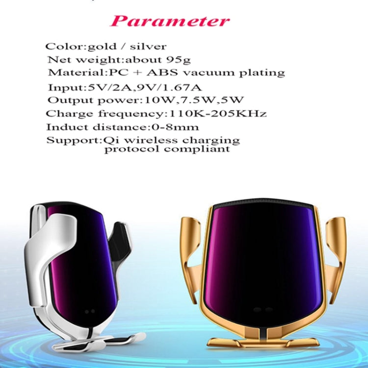 R1 Intelligent Infrared Sensor Car Wireless Charger(Gold) by buy2fix