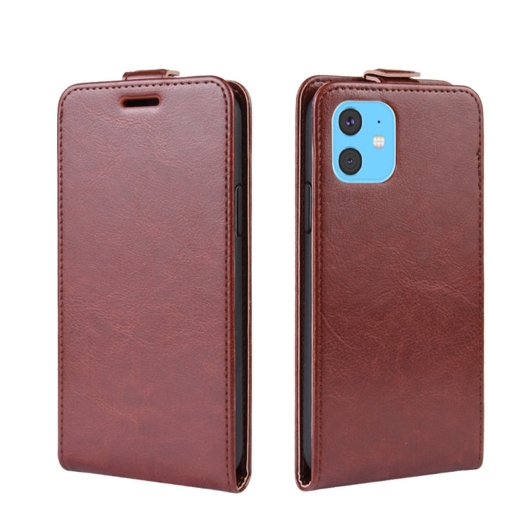 For iPhone 11 Crazy Horse Vertical Flip Leather Protective Case (Brown) by buy2fix