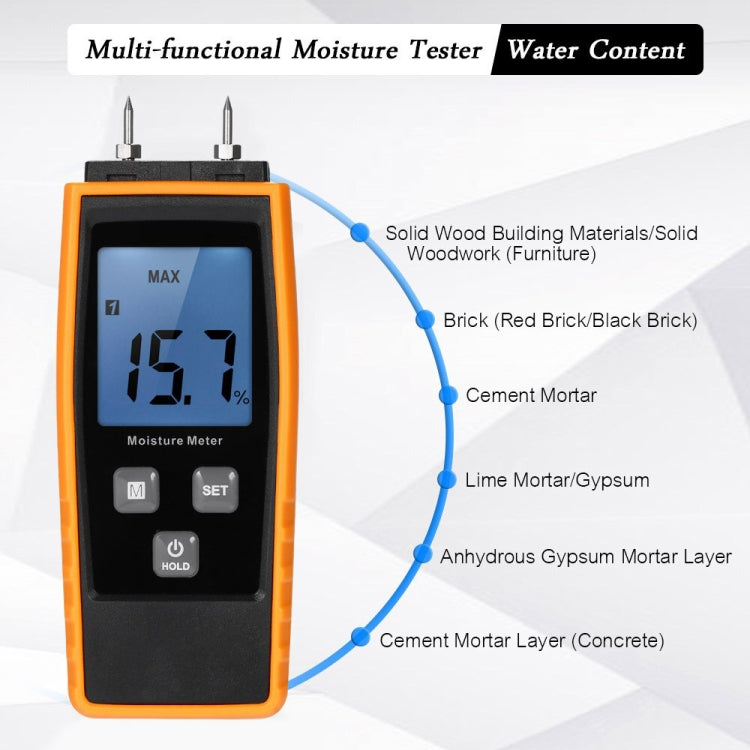RZ660 Professional Wood Moisture Humidity Meter Digital Tester - PH & Moisture Meter by buy2fix | Online Shopping UK | buy2fix
