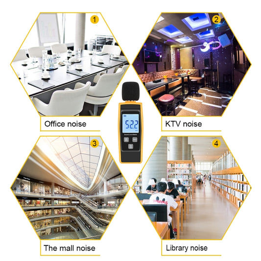 RZ1359 Digital Sound Level Meter DB Meters Noise Tester in Decibels LCD Screen - Light & Sound Meter by buy2fix | Online Shopping UK | buy2fix