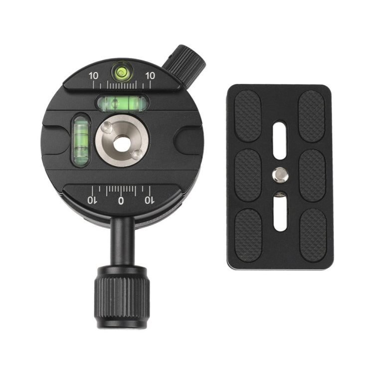 X-64 Professional Camera Tripod Monopod Panoramic Panorama Head with Quick Release Plate - Tripod Heads by buy2fix | Online Shopping UK | buy2fix