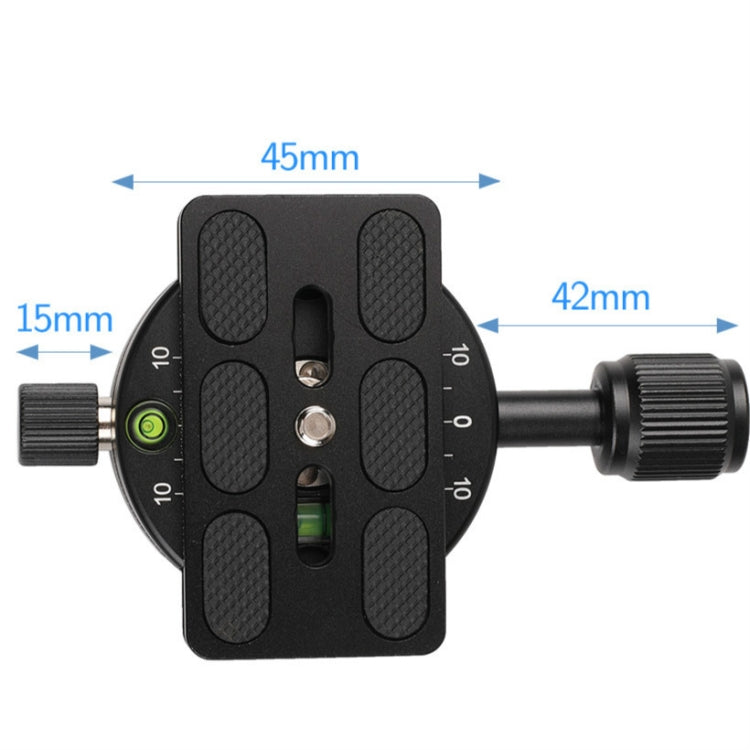 X-64 Professional Camera Tripod Monopod Panoramic Panorama Head with Quick Release Plate - Tripod Heads by buy2fix | Online Shopping UK | buy2fix