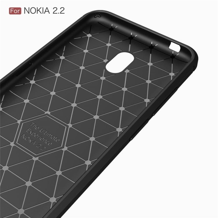 Brushed Texture Carbon Fiber TPU Case for Nokia 2.2(Navy Blue) - Nokia Cases by buy2fix | Online Shopping UK | buy2fix