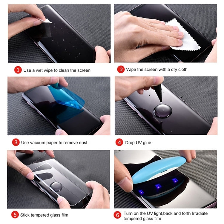 UV Liquid Curved Full Glue Full Screen Tempered Glass for Galaxy S9 PLUS - Galaxy Tempered Glass by buy2fix | Online Shopping UK | buy2fix