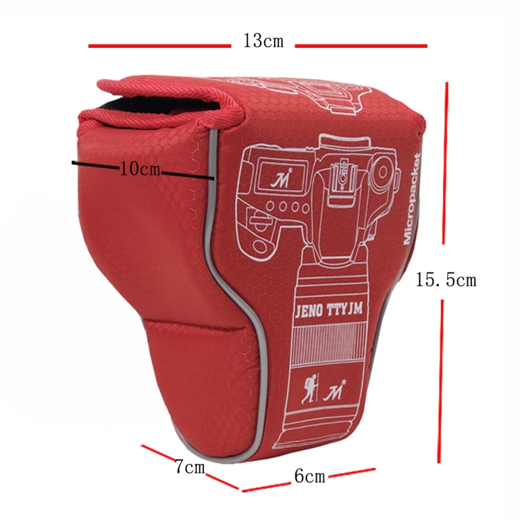 Waterproof Camera Bag Case Cover for Canon EOS M100 / M50 / M10 / M6 / M5 / M3(Red) - Soft Bag by Richwell | Online Shopping UK | buy2fix