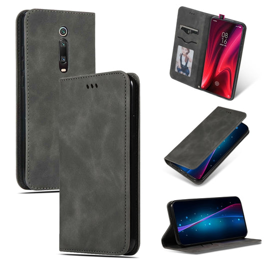Retro Skin Feel Business Magnetic Horizontal Flip Leather Case for Xiaomi Mi 9T / Mi 9T Pro / Redmi K20 / K20 Pro(Dark Gray) by buy2fix