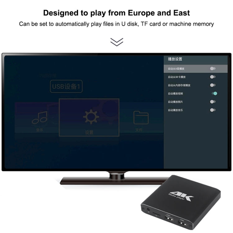 4K HD Player Single AD(UK) - Multimedia Player by buy2fix | Online Shopping UK | buy2fix