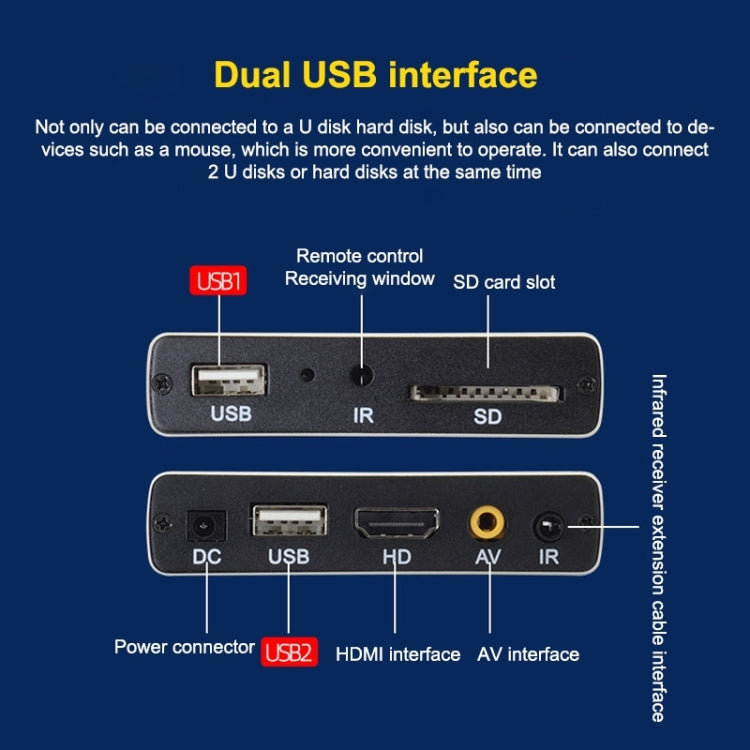 JEDX 4K HD Player Single AD Machine Power on Automatic Loop Play Video PPT Horizontal And Vertical Screen U Disk SD Play UK - Multimedia Player by buy2fix | Online Shopping UK | buy2fix