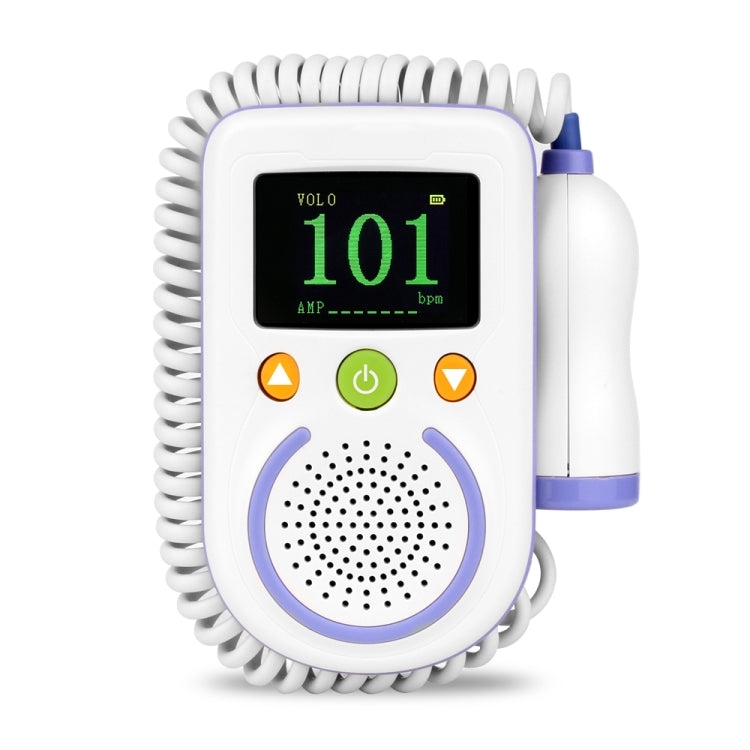 A100D Digital Fetal Doppler Ultrasound Sound Baby Heartbeat Detector Monitor Rechargeable Prenatal Pocket Fetal Doppler Stethoscope - Heart Rate Monitoring by buy2fix | Online Shopping UK | buy2fix