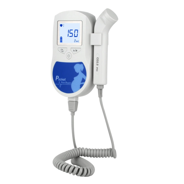 Baby Sound C Fetal Doppler Prenatal Pocket Digital Ultrasound Detector Angel Heartbeat Pregnant Doppler Prenatal Monitor(Blue) - Heart Rate Monitoring by buy2fix | Online Shopping UK | buy2fix