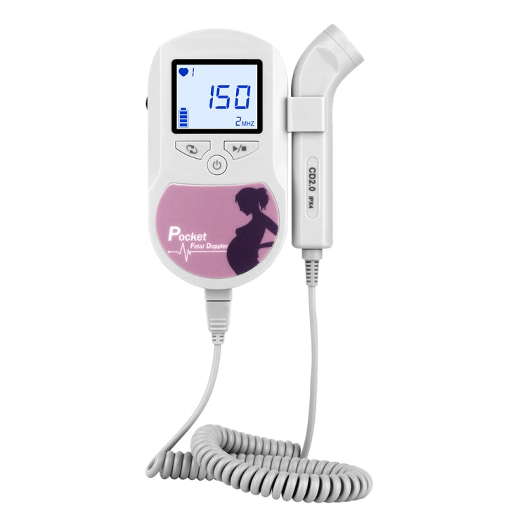 Baby Sound C Fetal Doppler Prenatal Pocket Digital Ultrasound Detector Angel Heartbeat Pregnant Doppler Prenatal Monitor(Blue) - Heart Rate Monitoring by buy2fix | Online Shopping UK | buy2fix