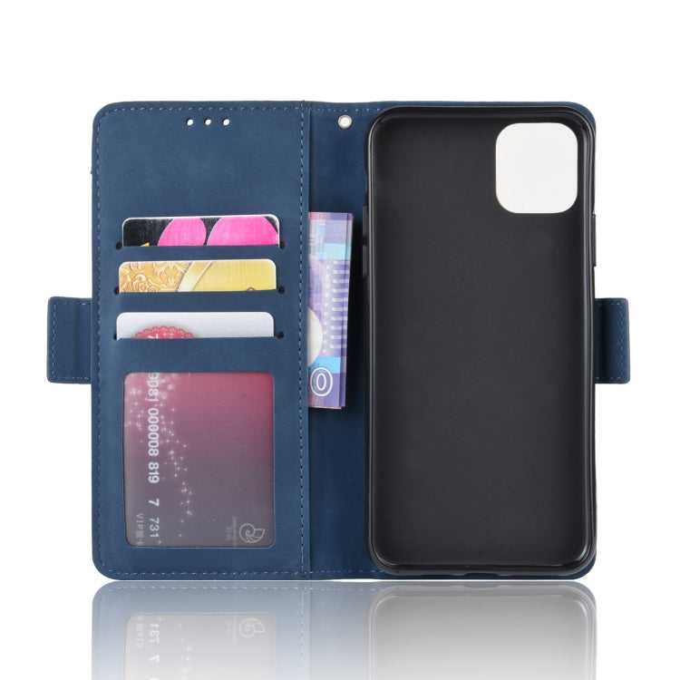 For iPhone 11 Wallet Style Skin Feel Calf Pattern Leather Case, with Separate Card Slot(Blue) - iPhone 11 Cases by buy2fix | Online Shopping UK | buy2fix