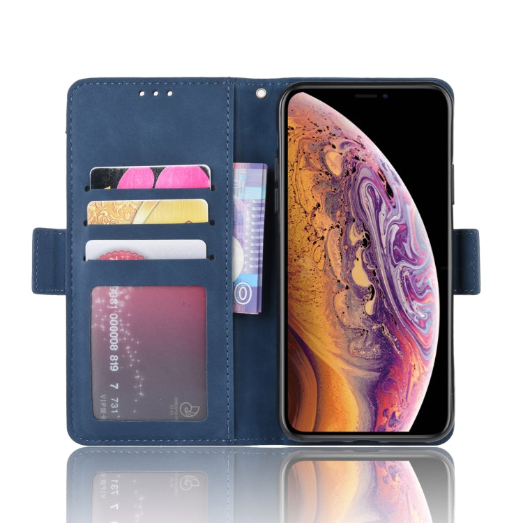 For iPhone 11 Wallet Style Skin Feel Calf Pattern Leather Case, with Separate Card Slot(Blue) - iPhone 11 Cases by buy2fix | Online Shopping UK | buy2fix